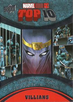 2017 Upper Deck Marvel Annual - Top 10 Villains #TV-2 Baron Zemo Front