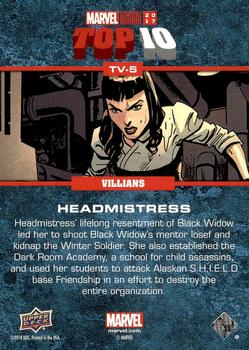 2017 Upper Deck Marvel Annual - Top 10 Villains #TV-5 Headmistress Back