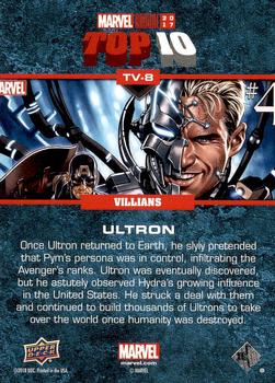 2017 Upper Deck Marvel Annual - Top 10 Villains #TV-8 Ultron Back