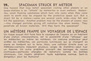 1958 Parkhurst Missiles and Satellites (V339-7) #19 Spaceman Struck By Meteor Back