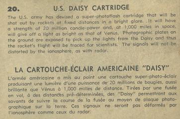 1958 Parkhurst Missiles and Satellites (V339-7) #20 U.S. Daisy Cartridge Back