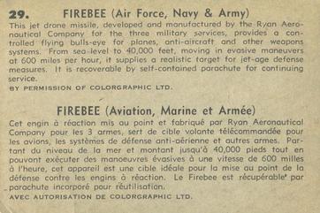 1958 Parkhurst Missiles and Satellites (V339-7) #29 Firebee (Air Force, Navy & Army) Back