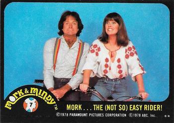 1978 O-Pee-Chee Mork & Mindy - Stickers #7 Mork... The (Not So) Easy Rider! Front