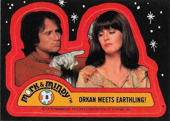 1978 O-Pee-Chee Mork & Mindy - Stickers #8 Orkan Meets Earthling! Front