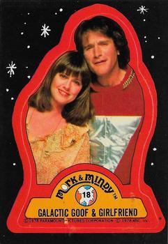 1978 O-Pee-Chee Mork & Mindy - Stickers #18 Galactic Goof & Girlfriend Front