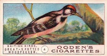 1905 Ogden's British Birds #4 Great-Spotted Woodpecker Front