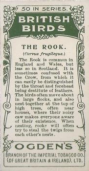 1905 Ogden's British Birds #12 The Rook Back