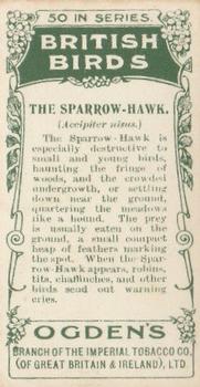 1905 Ogden's British Birds #14 The Sparrow-Hawk Back