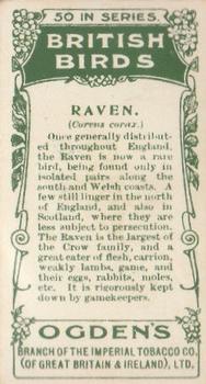 1905 Ogden's British Birds #37 Raven Back