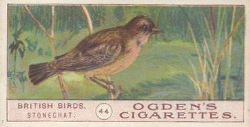 1905 Ogden's British Birds #44 Stonechat Front