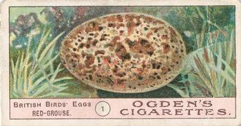 1908 Ogden's Cigarettes British Birds' Eggs #1 Red Grouse Front