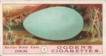 1908 Ogden's Cigarettes British Birds' Eggs #2 Starling Front