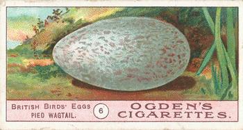 1908 Ogden's Cigarettes British Birds' Eggs #6 Pied Wagtail Front