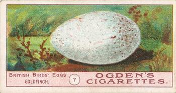 1908 Ogden's Cigarettes British Birds' Eggs #7 Goldfinch Front