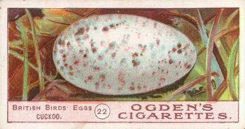 1908 Ogden's Cigarettes British Birds' Eggs #22 Cuckoo Front