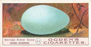 1908 Ogden's Cigarettes British Birds' Eggs #23 Hedge Sparrow Front