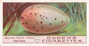 1908 Ogden's Cigarettes British Birds' Eggs #24 Chaffinch Front