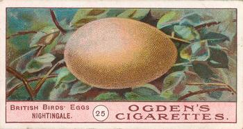 1908 Ogden's Cigarettes British Birds' Eggs #25 Nightingale Front