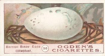 1908 Ogden's Cigarettes British Birds' Eggs #36 Cormorant Front