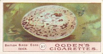 1908 Ogden's Cigarettes British Birds' Eggs #37 Raven Front