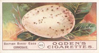1908 Ogden's Cigarettes British Birds' Eggs #40 Corncrake Front