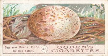 1908 Ogden's Cigarettes British Birds' Eggs #43 Golden Eagle Front