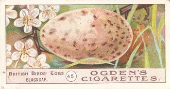 1908 Ogden's Cigarettes British Birds' Eggs #45 Blackcap Front