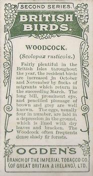 1909 Ogden's British Birds 2nd Series #52 Woodcock Back