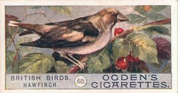 1909 Ogden's British Birds 2nd Series #68 Hawfinch Front