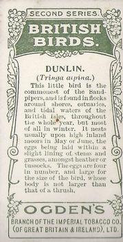 1909 Ogden's British Birds 2nd Series #69 Dunlin Back