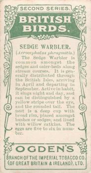 1909 Ogden's British Birds 2nd Series #73 Sedge Warbler Back