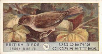 1909 Ogden's British Birds 2nd Series #78 Garden Warbler Front