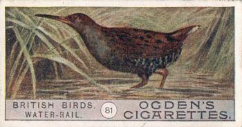 1909 Ogden's British Birds 2nd Series #81 Water-Rail Front
