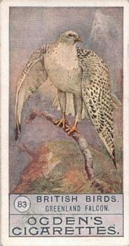 1909 Ogden's British Birds 2nd Series #83 Greenland Falcon Front