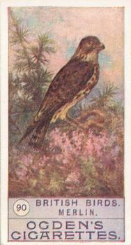 1909 Ogden's British Birds 2nd Series #90 Merlin Front