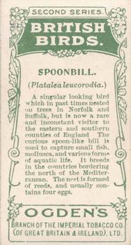 1909 Ogden's British Birds 2nd Series #92 Spoonbill Back