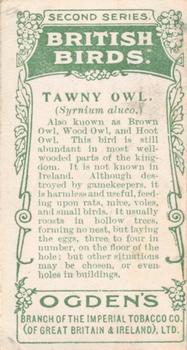 1909 Ogden's British Birds 2nd Series #94 Tawny Owl Back