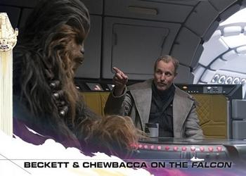 2018 Topps Countdown to Solo: A Star Wars Story #11 Beckett & Chewbacca on the Falcon Front
