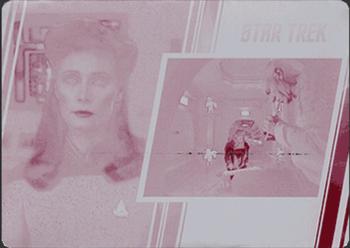 2017 Rittenhouse Women of Star Trek 50th Anniversary - Printing Plate Magenta #52 Nella Daren / Jean-Luc Picard Front