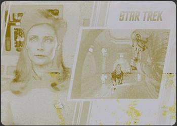 2017 Rittenhouse Women of Star Trek 50th Anniversary - Printing Plate Yellow #52 Nella Daren / Jean-Luc Picard Front