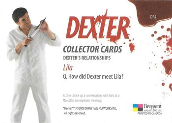 2009 Breygent Dexter Seasons 1 and 2 - Dexter's Relationships #DR4 Lila Back