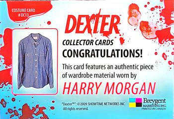 2009 Breygent Dexter Seasons 1 and 2 - Costumes #DC13 Harry Morgan Back