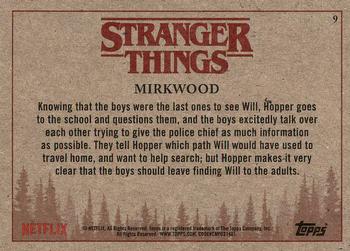2018 Topps Stranger Things #9 Mirkwood Back