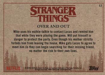 2018 Topps Stranger Things #13 Over and Out Back