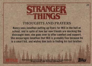2018 Topps Stranger Things #23 Thoughts and Prayers Back