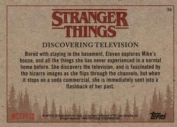 2018 Topps Stranger Things #36 Discovering Television Back