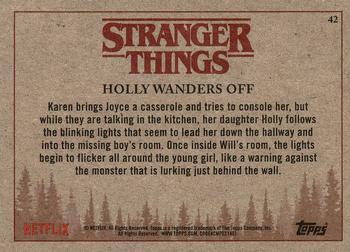 2018 Topps Stranger Things #42 Holly Wanders Off Back