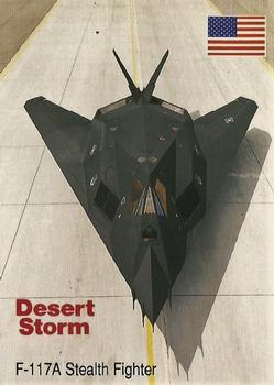 1991 DSI Desert Storm Weapons & Specifications #4 f-117A Stealth Fighter Front