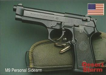 1991 DSI Desert Storm Weapons & Specifications #15 M9 Personal Sidearm Front