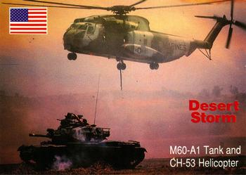 1991 DSI Desert Storm Weapons & Specifications #50 M60-A1 Tank / CH-53 Helicopter / Checklist Front